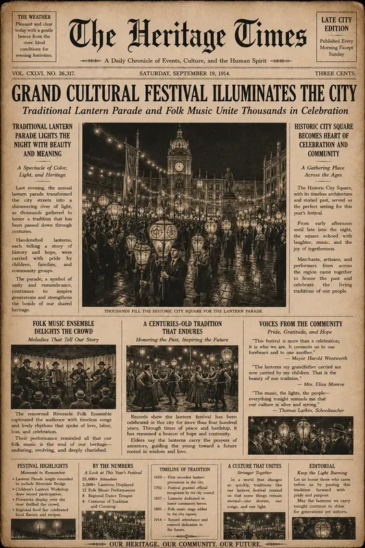 Vintage Newspaper Front Pages