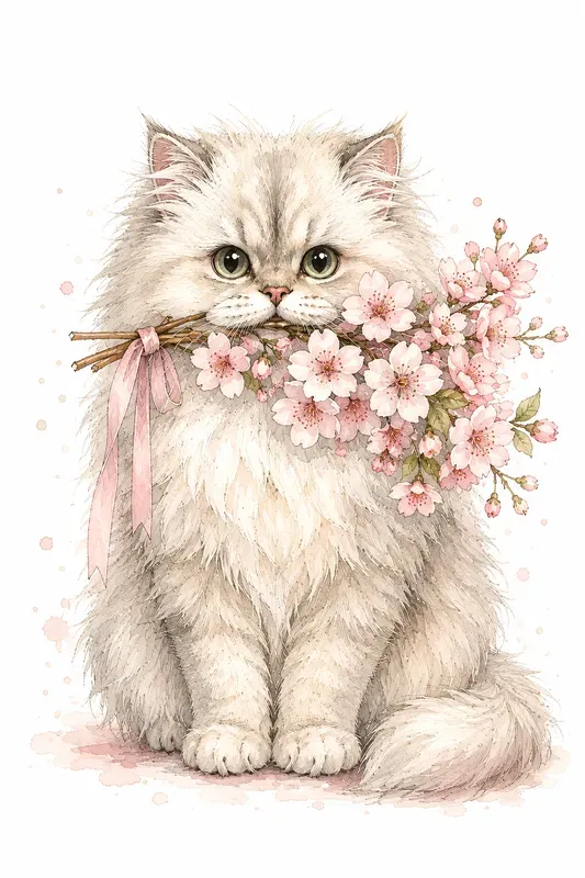 Adorable Watercolor Pet Bouquet Clipart