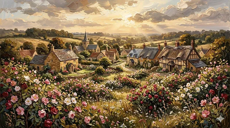 Village Scenery Wall Art Prints