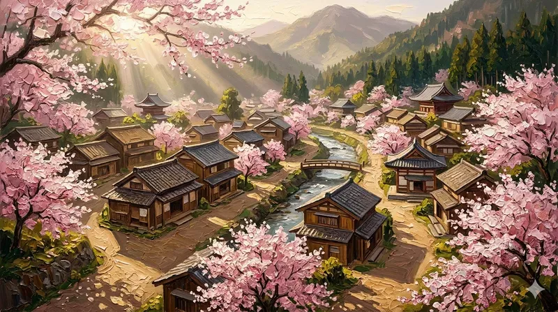 Village Scenery Wall Art Prints