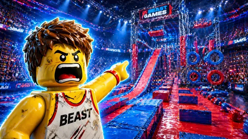 Lego Viral Thumbnail Beast Style 8K