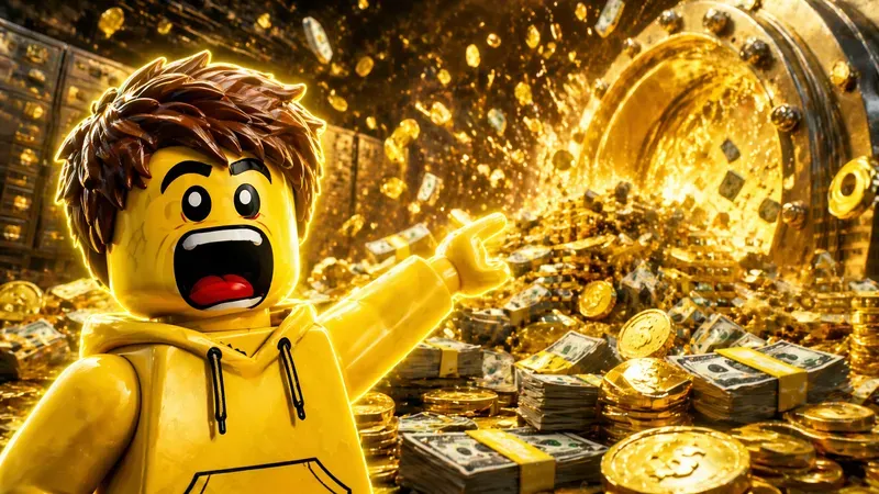 Lego Viral Thumbnail Beast Style 8K