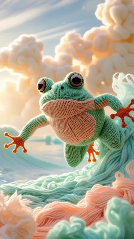 Whimsical Knitted Fantasy Scenes