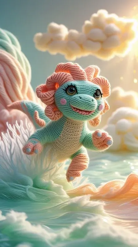 Whimsical Knitted Fantasy Scenes