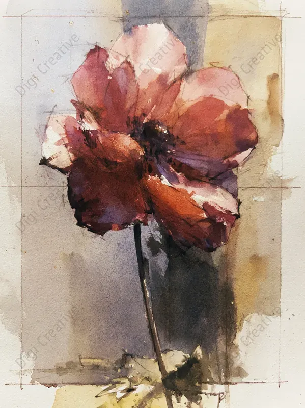 Minimalist Botanical Watercolor Art
