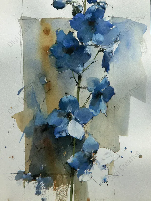 Minimalist Botanical Watercolor Art