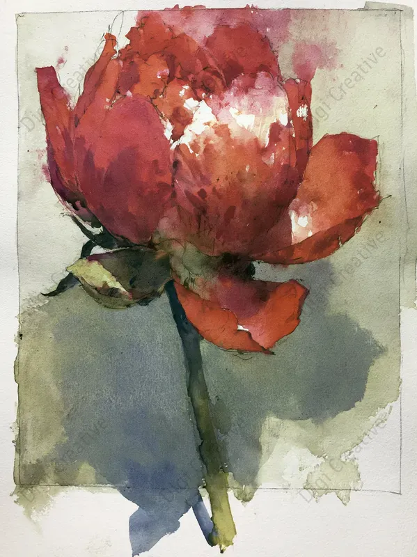 Minimalist Botanical Watercolor Art