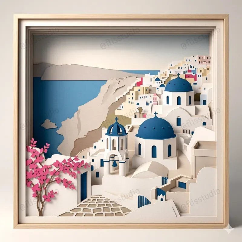 3D Paper Cut Diorama Generator