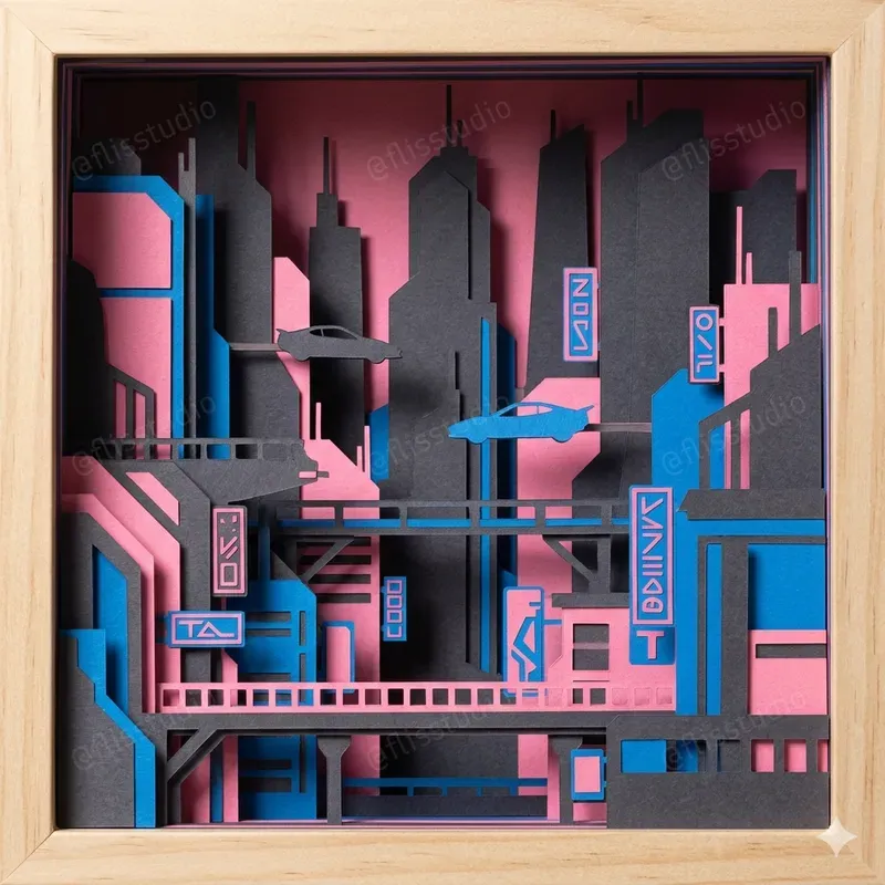 3D Paper Cut Diorama Generator