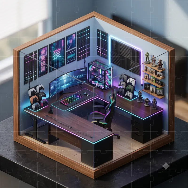 Isometric Creator Studio Rooms