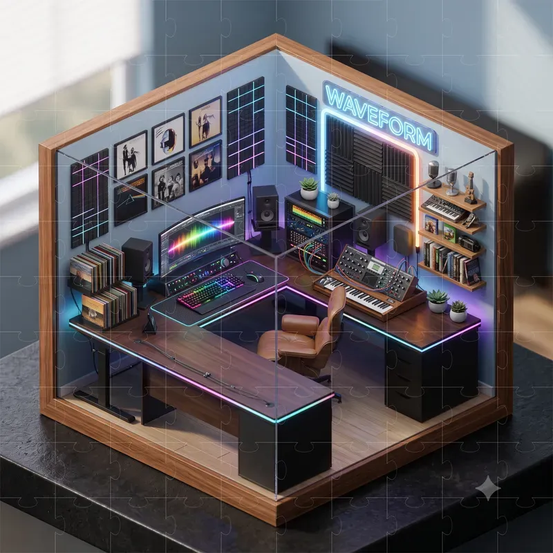 Isometric Creator Studio Rooms