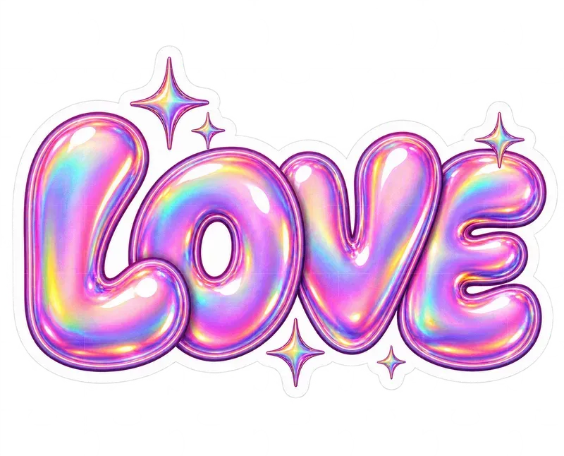 Holographic Iridescent Stickers