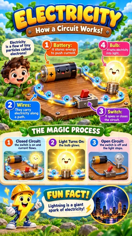 Kids Science Infographic Vibrant Posters