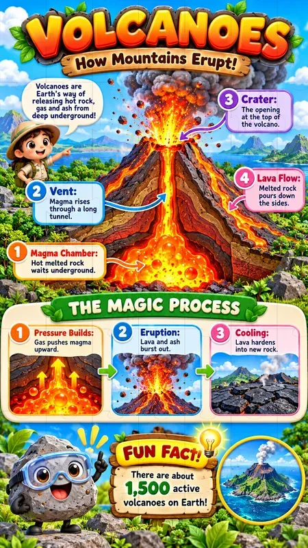Kids Science Infographic Vibrant Posters