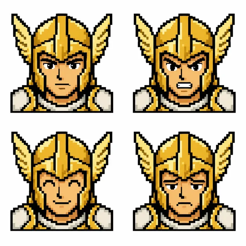 8bit RPG Dialogue Expression Sheets