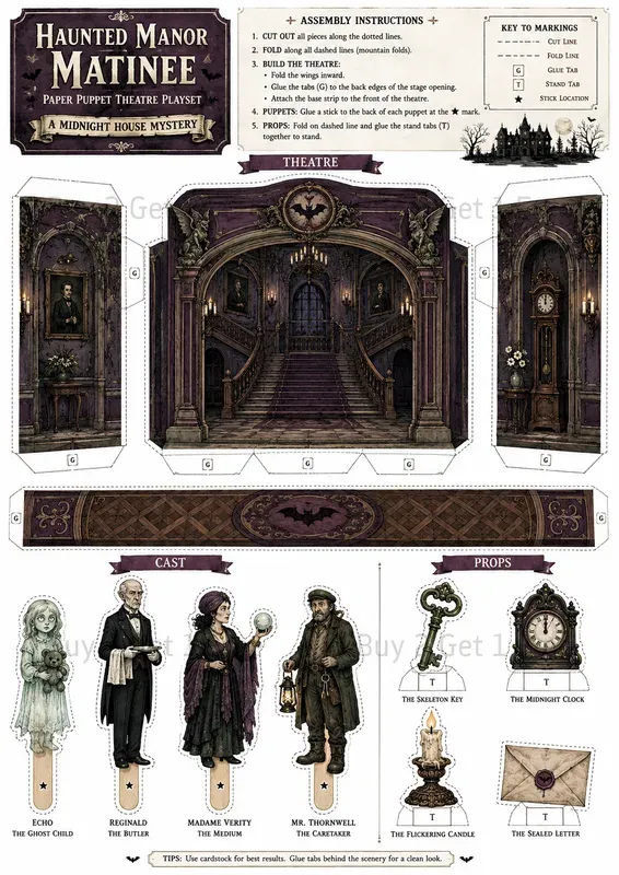 Western Printable Paper Puppet Theatres