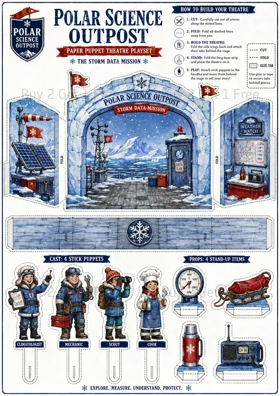 Western Printable Paper Puppet Theatres