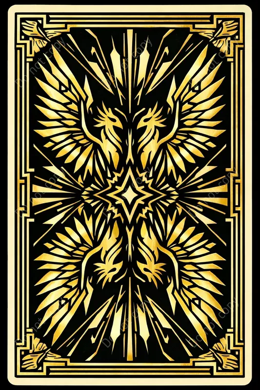 Art Deco Playing Card Back Designs
