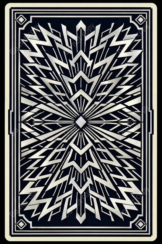 Art Deco Playing Card Back Designs