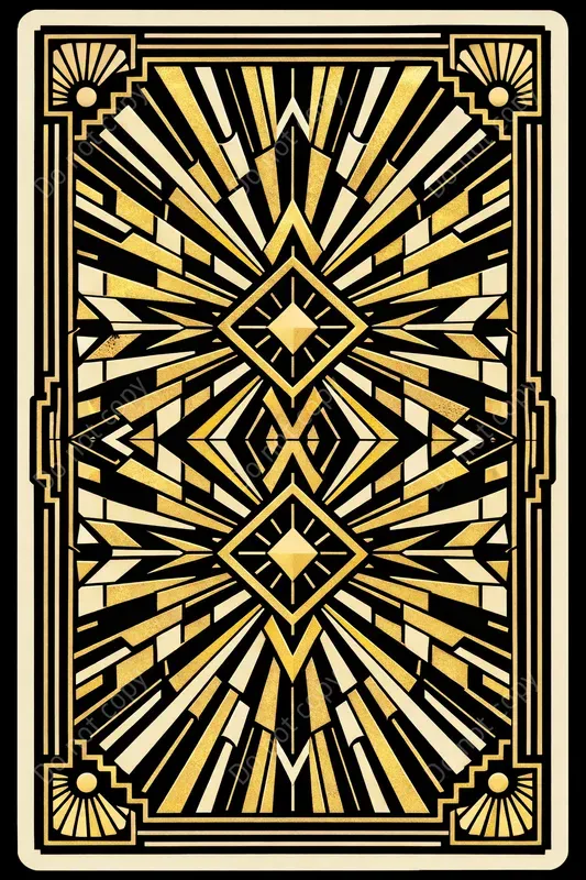 Art Deco Playing Card Back Designs