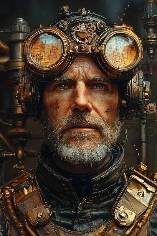 Steampunk Artificer Portrait RPG Art