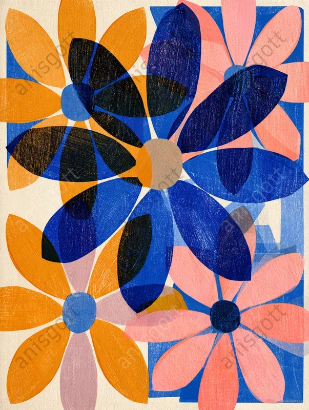Modern Retro Risograph Collage Prints