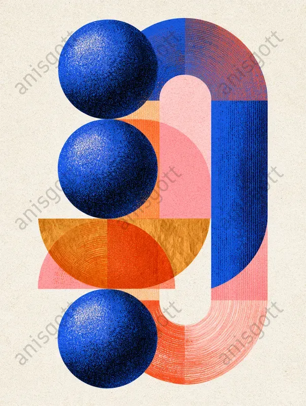 Modern Retro Risograph Collage Prints