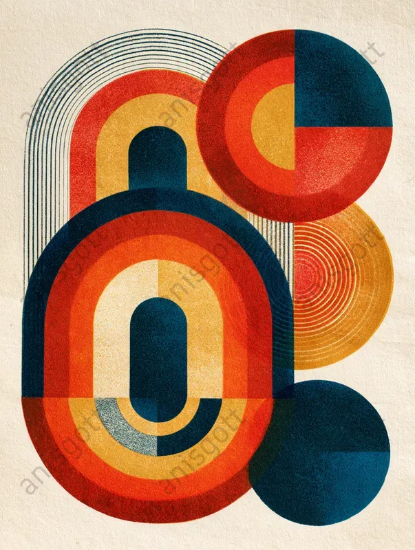 Modern Retro Risograph Collage Prints