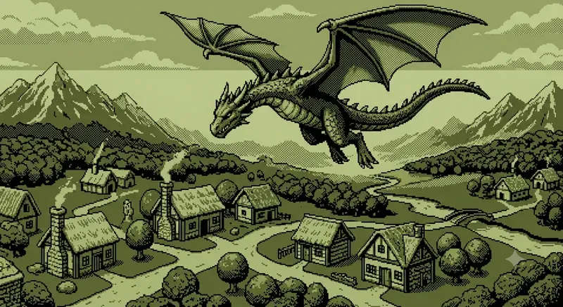 1989 Pure Monochrome Handheld Pixel Art