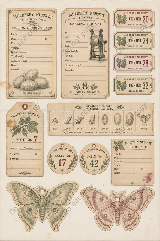 Silk Farm Sericulture Ephemera