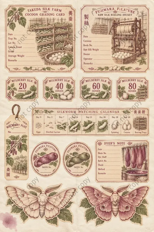 Silk Farm Sericulture Ephemera