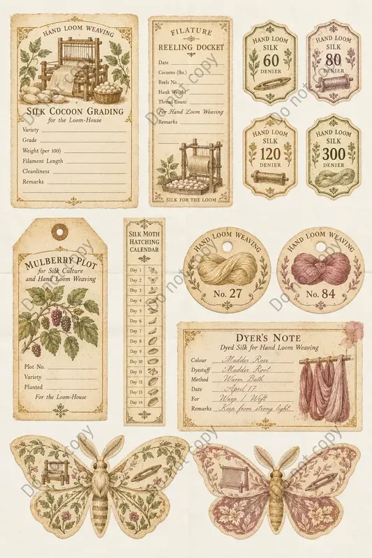 Silk Farm Sericulture Ephemera