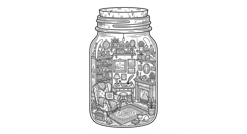 Detailed Jar Room Coloring Pages