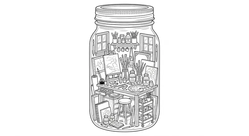 Detailed Jar Room Coloring Pages