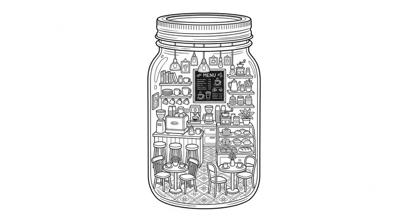 Detailed Jar Room Coloring Pages