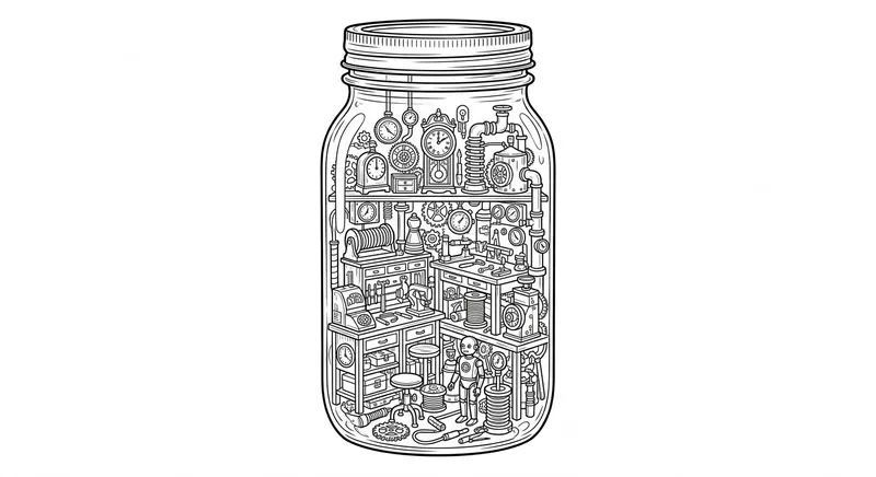 Detailed Jar Room Coloring Pages