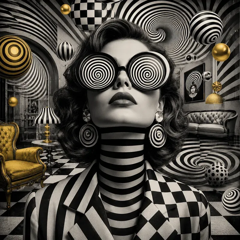 Psychedelic Monochrome Dreamscapes