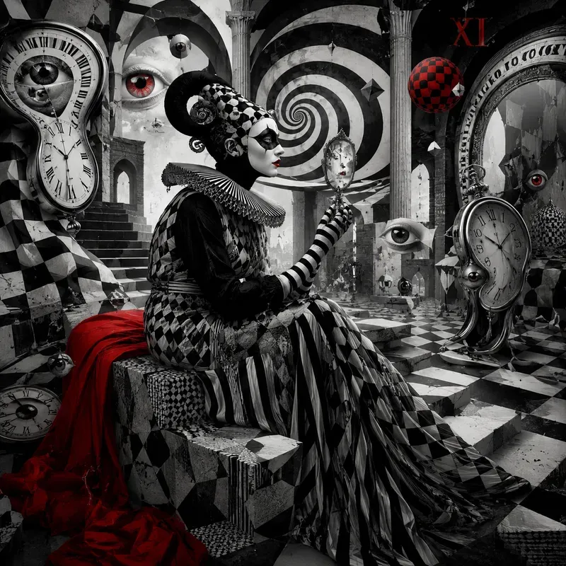 Psychedelic Monochrome Dreamscapes
