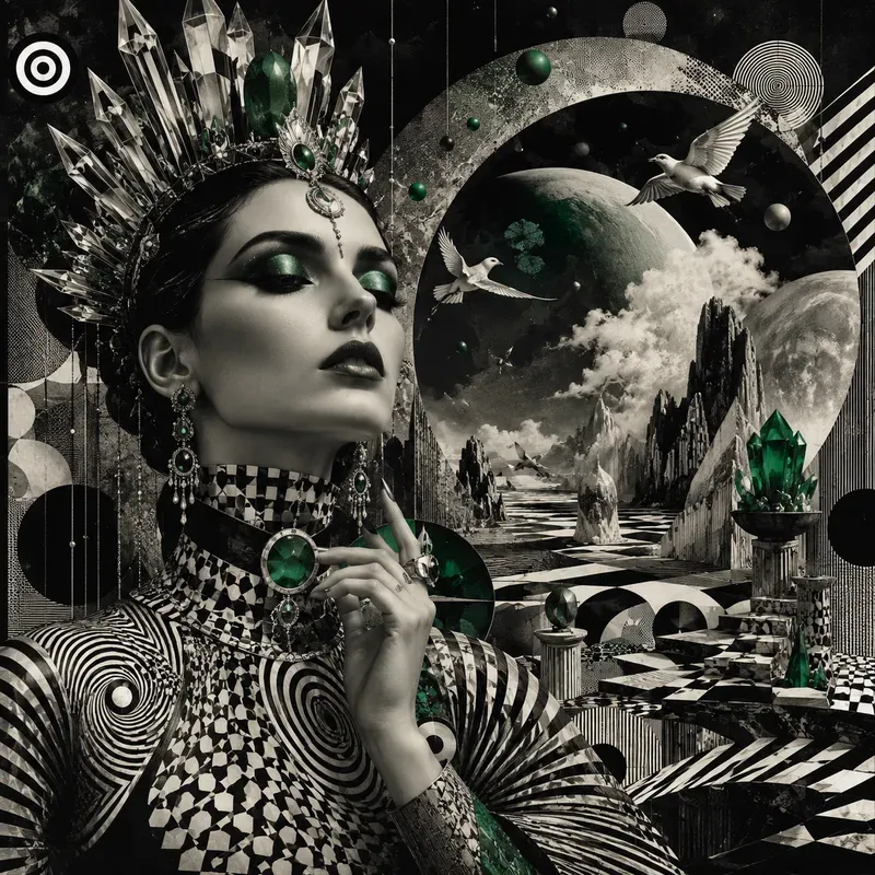 Psychedelic Monochrome Dreamscapes