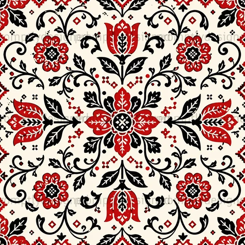 Slavic Folk Seamless Patterns