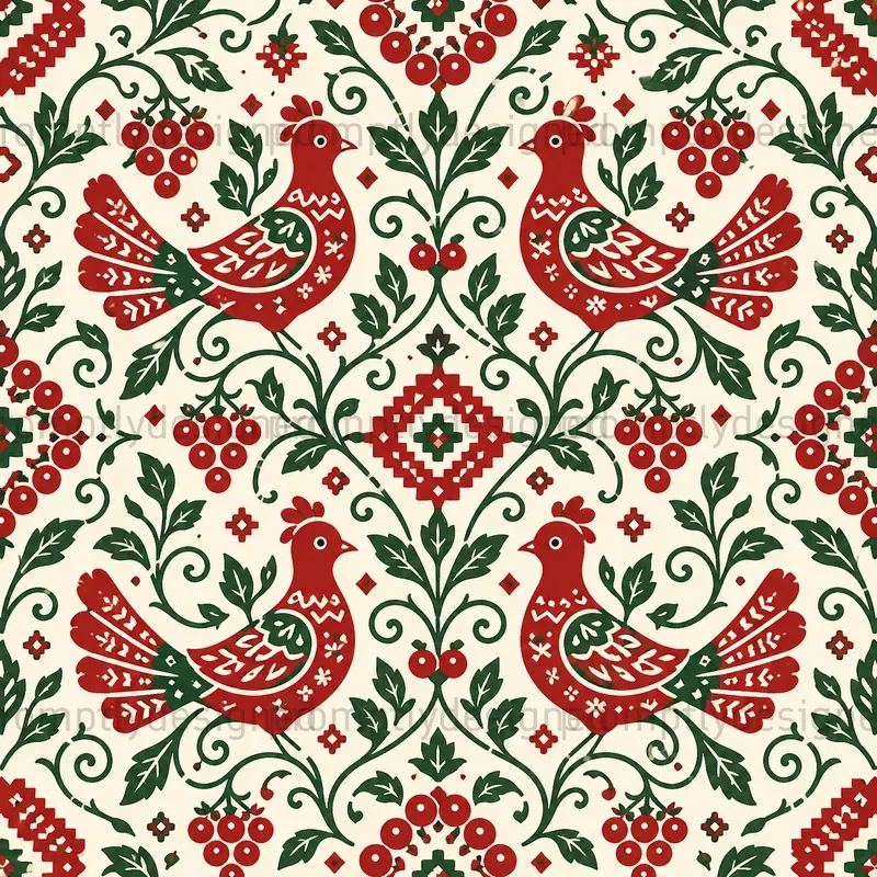 Slavic Folk Seamless Patterns