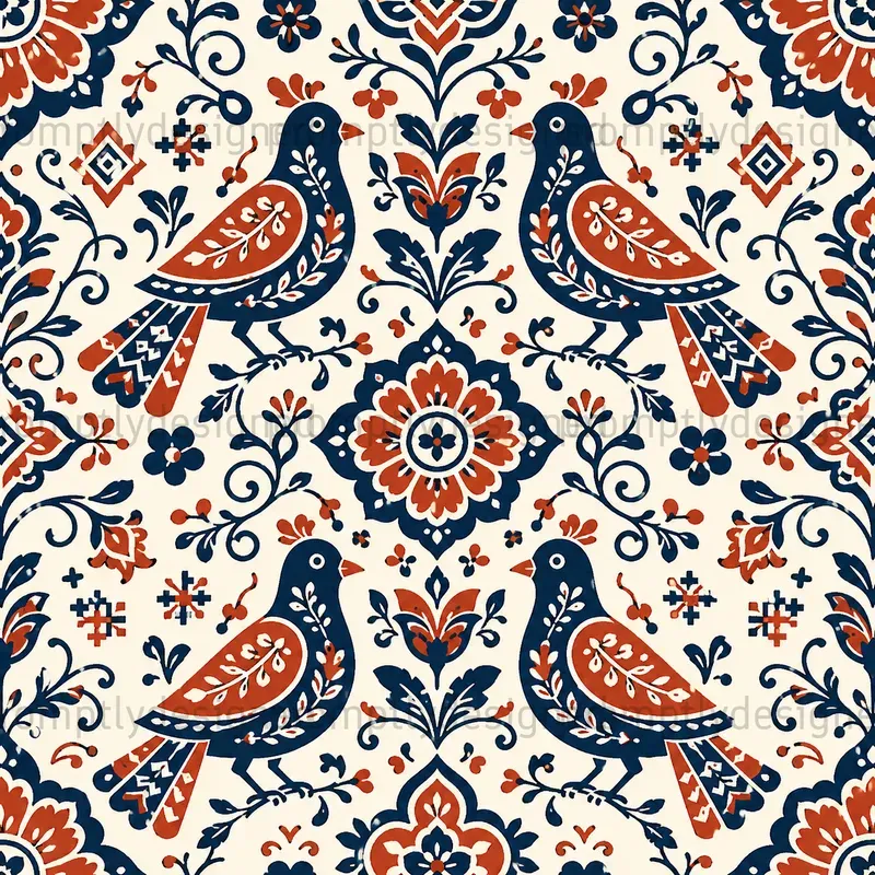 Slavic Folk Seamless Patterns