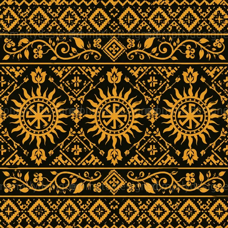 Slavic Folk Seamless Patterns