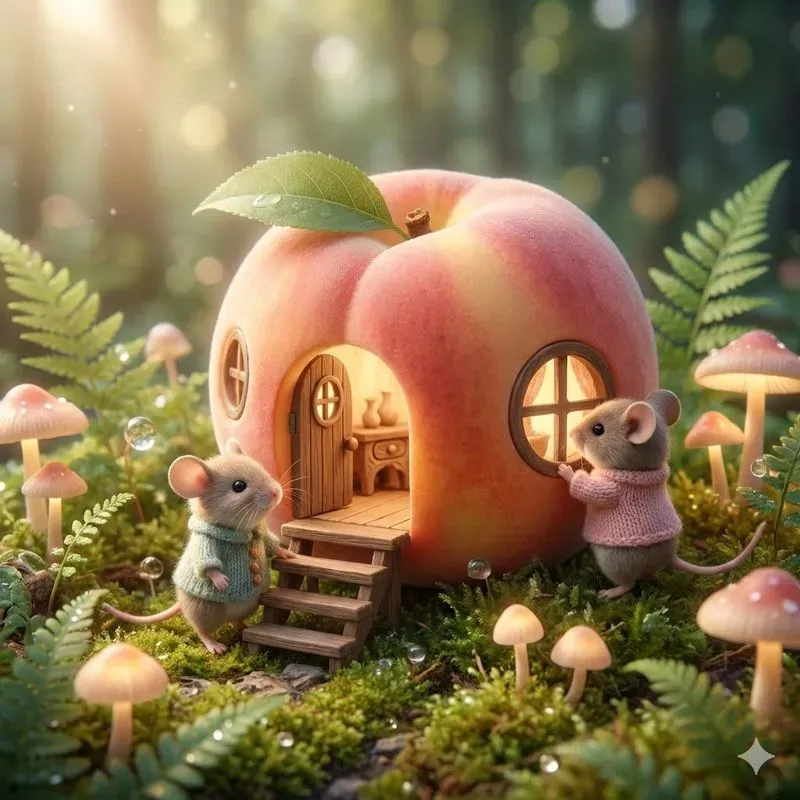 Whimsical Forest Fruit Home Dioramas