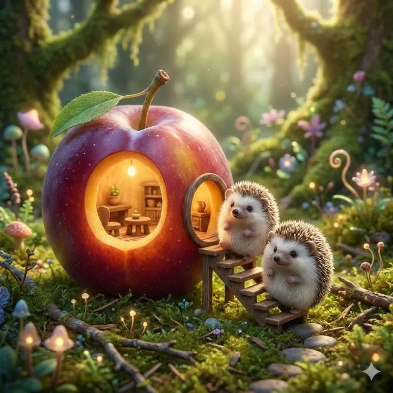 Whimsical Forest Fruit Home Dioramas