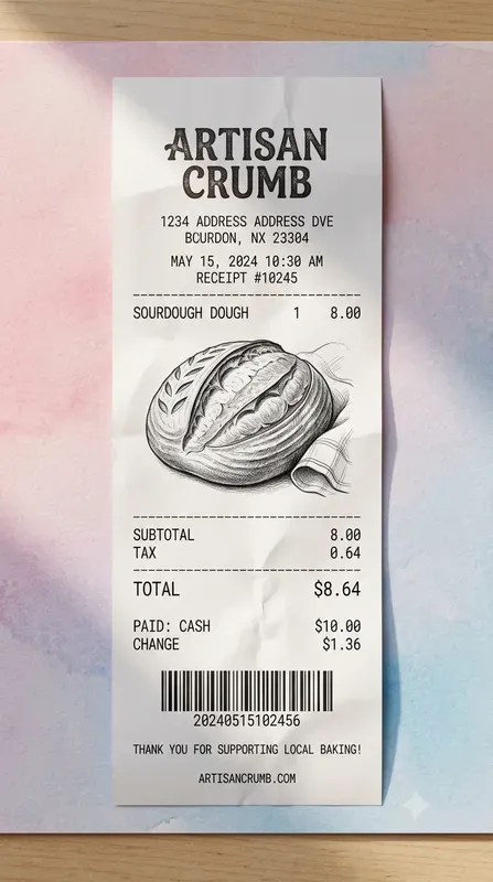 Illustrated Product Thermal Receipts