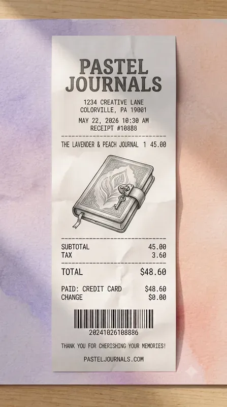 Illustrated Product Thermal Receipts