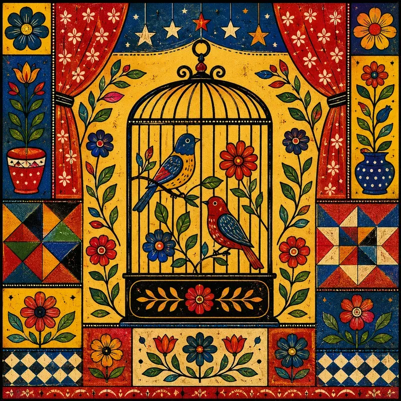 Folk Art Home Decor Poster Collections