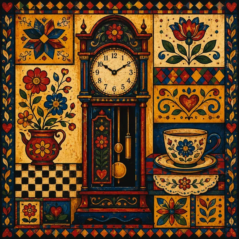 Folk Art Home Decor Poster Collections