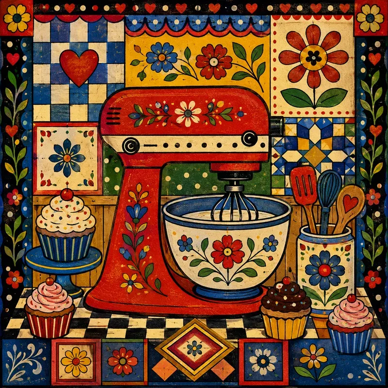 Folk Art Home Decor Poster Collections